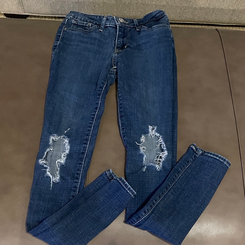 Levi's Women's Distressed Blue Jeans